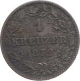 1872 AUSTRIA 1 KREUZER - WORLD COINS - Cambridgeshire Coins
