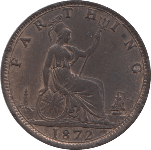 1872 FARTHING ( UNC ) 1 - Farthing - Cambridgeshire Coins