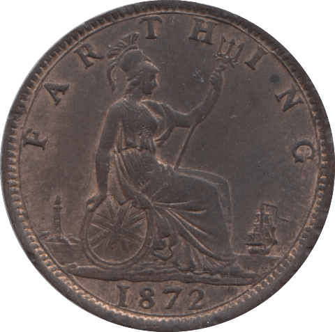 1872 FARTHING ( UNC ) 1 - Farthing - Cambridgeshire Coins