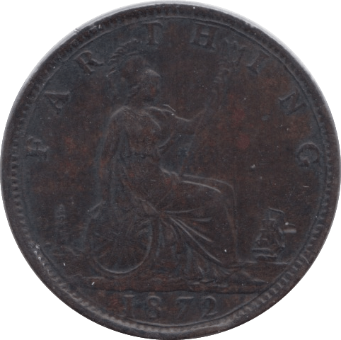 1872 FARTHING ( VF ) - Farthing - Cambridgeshire Coins