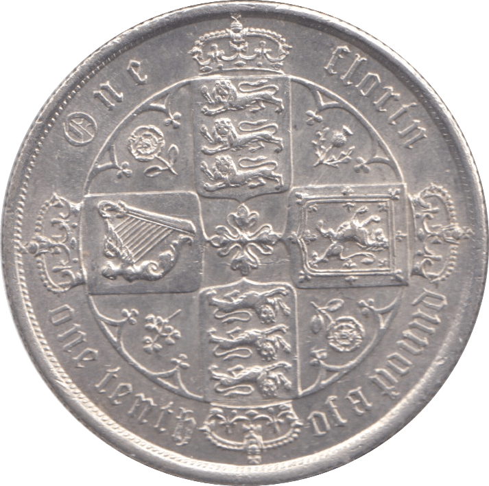 1872 FLORIN ( AUNC ) DIE 105 - Florin - Cambridgeshire Coins