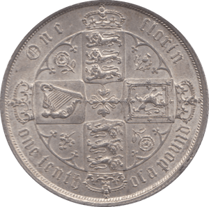 1872 FLORIN ( AUNC ) DIE 60 - Florin - Cambridgeshire Coins
