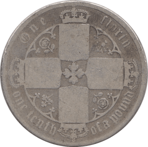 1872 FLORIN ( FAIR ) DIE 158 - Florin - Cambridgeshire Coins