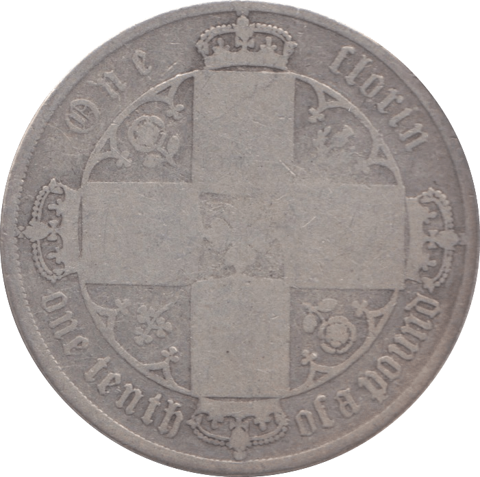 1872 FLORIN ( FAIR ) DIE 44 - Florin - Cambridgeshire Coins