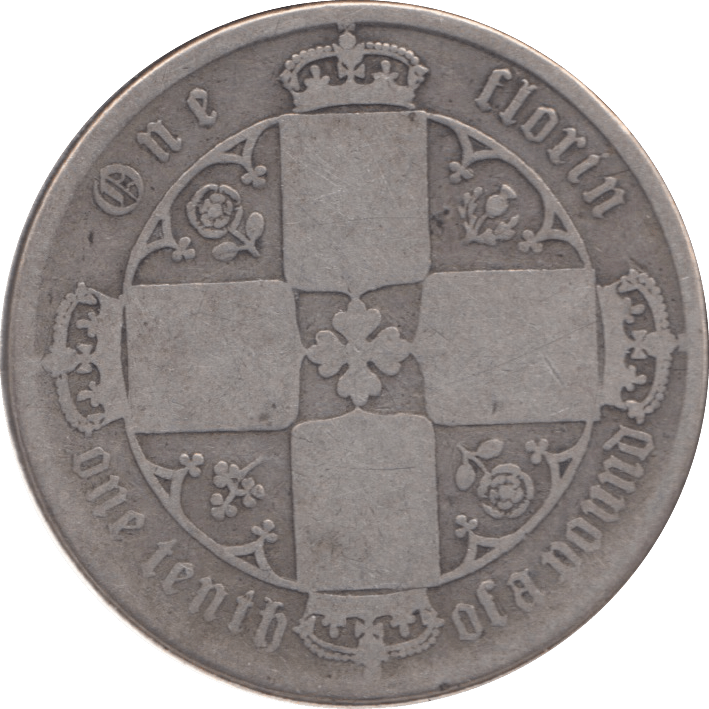 1872 FLORIN ( FAIR ) DIE 53 - Florin - Cambridgeshire Coins