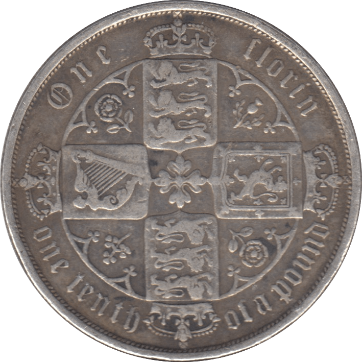 1872 FLORIN ( GF ) 4 - Florin - Cambridgeshire Coins