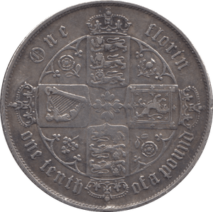 1872 FLORIN ( GVF ) DIE 9 - Florin - Cambridgeshire Coins