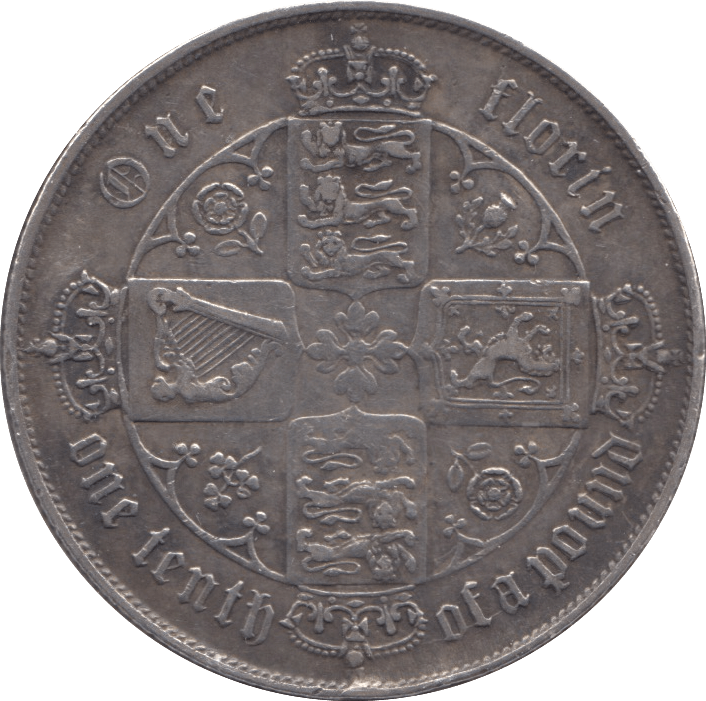 1872 FLORIN ( GVF ) DIE 9 - Florin - Cambridgeshire Coins