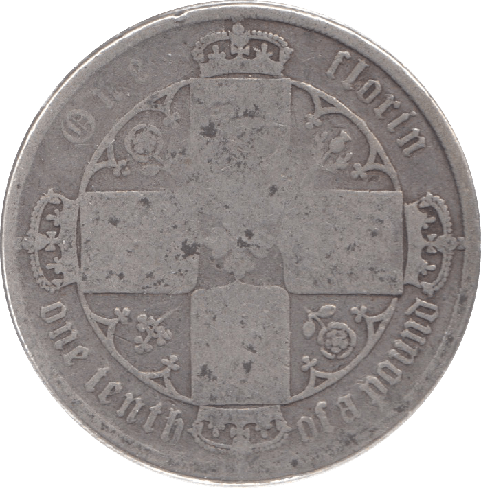1872 FLORIN ( NF ) DIE 121 - Florin - Cambridgeshire Coins