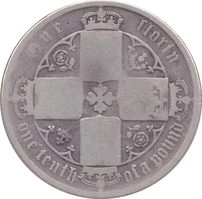 1872 FLORIN ( NF ) - Florin - Cambridgeshire Coins