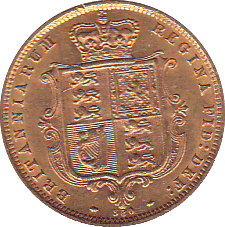 1872 GOLD HALF SOVEREIGN ( GEF ) - Half Sovereign - Cambridgeshire Coins