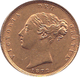 1872 GOLD HALF SOVEREIGN ( GEF ) - Half Sovereign - Cambridgeshire Coins