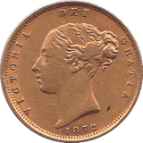 1872 GOLD HALF SOVEREIGN ( GVF ) - Half Sovereign - Cambridgeshire Coins