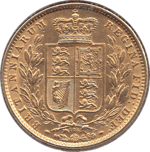 1872 GOLD SOVEREIGN ( AUNC ) DIE 108 - Sovereign - Cambridgeshire Coins