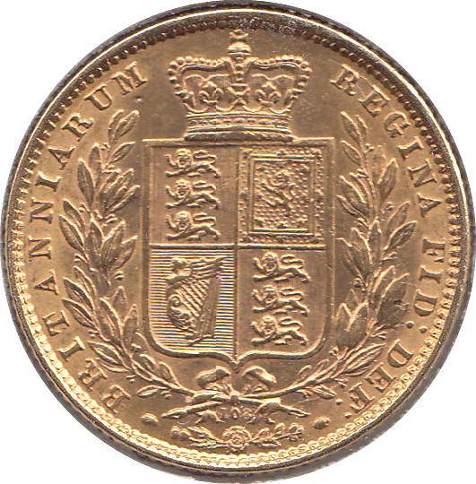 1872 GOLD SOVEREIGN ( AUNC ) DIE 108 - Sovereign - Cambridgeshire Coins
