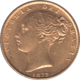 1872 GOLD SOVEREIGN ( EF ) DIE 69 - Sovereign - Cambridgeshire Coins