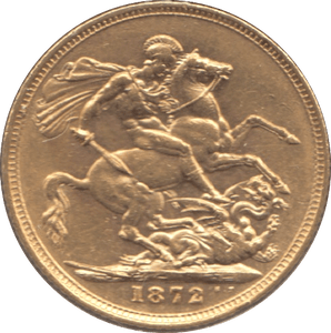 1872 GOLD SOVEREIGN ( GVF ) 3 - Sovereign - Cambridgeshire Coins