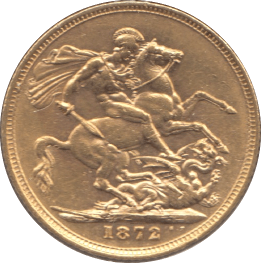 1872 GOLD SOVEREIGN ( GVF ) 3 - Sovereign - Cambridgeshire Coins