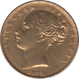 1872 GOLD SOVEREIGN ( GVF ) DIE 100 - Sovereign - Cambridgeshire Coins