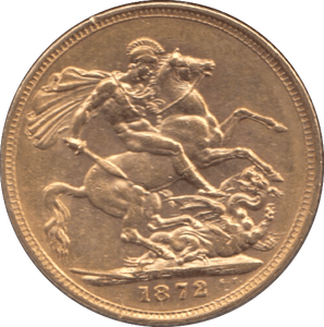 1872 GOLD SOVEREIGN ( GVF ) - Sovereign - Cambridgeshire Coins