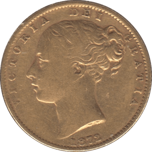 1872 GOLD SOVEREIGN ( VF ) DIE 50 - Sovereign - Cambridgeshire Coins