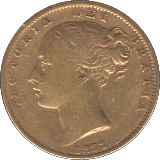 1872 GOLD SOVEREIGN ( VF ) DIE 50 - Sovereign - Cambridgeshire Coins