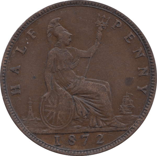 1872 HALFPENNY ( EF ) 8 - Halfpenny - Cambridgeshire Coins