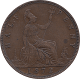 1872 HALFPENNY ( EF ) 8 - Halfpenny - Cambridgeshire Coins