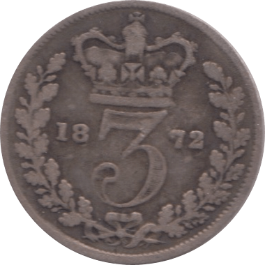 1872 MAUNDY THREEPENCE ( NF ) 1 - Maundy Coins - Cambridgeshire Coins