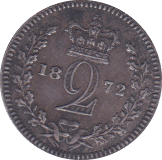1872 MAUNDY TWOPENCE ( EF ) - Maundy Coins - Cambridgeshire Coins
