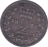 1872 MAUNDY TWOPENCE ( EF ) - Maundy Coins - Cambridgeshire Coins