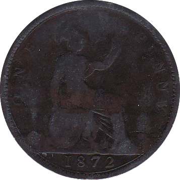 1872 PENNY ( POOR ) - Penny - Cambridgeshire Coins