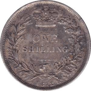 1872 SHILLING ( EF ) DIE 139 - Shilling - Cambridgeshire Coins