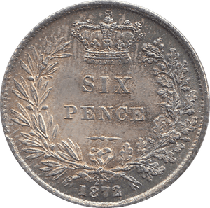 1872 SIXPENCE ( UNC ) - Sixpence - Cambridgeshire Coins