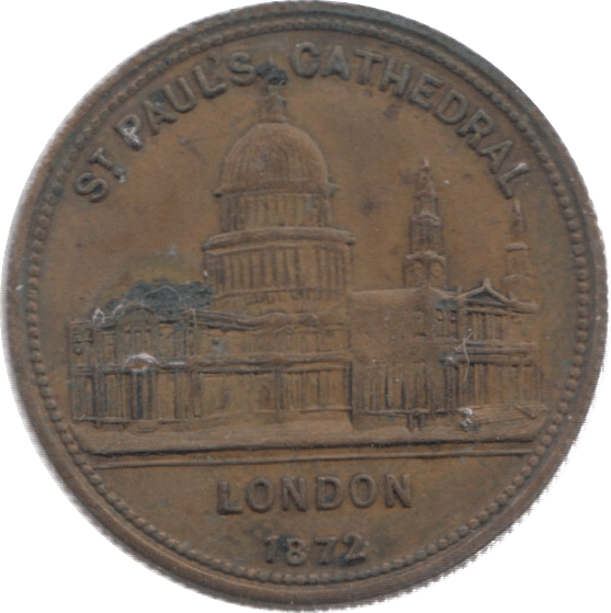 1872 ST PAULS CATHEDRAL MEDALLION - MEDALLIONS - Cambridgeshire Coins