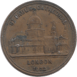 1872 ST PAULS CATHEDRAL MEDALLION - MEDALLIONS - Cambridgeshire Coins