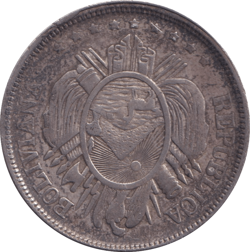 1873 1 BOLIVIANO BOLIVIA - WORLD COINS - Cambridgeshire Coins