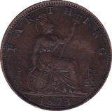 1873 FARTHING ( AUNC ) - Farthing - Cambridgeshire Coins