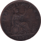 1873 FARTHING ( EF ) - Farthing - Cambridgeshire Coins
