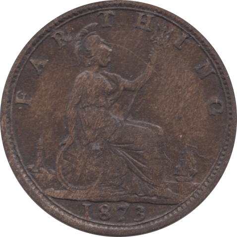 1873 FARTHING ( FAIR ) - Farthing - Cambridgeshire Coins