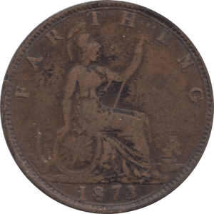 1873 FARTHING ( FINE ) 1 - Farthing - Cambridgeshire Coins