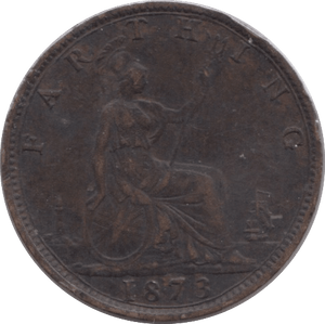1873 FARTHING ( GVF ) 14 - Farthing - Cambridgeshire Coins
