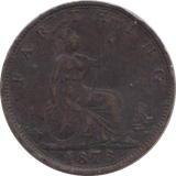 1873 FARTHING ( GVF ) 14 - Farthing - Cambridgeshire Coins
