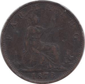 1873 FARTHING ( GVF ) 14 - Farthing - Cambridgeshire Coins