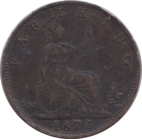 1873 FARTHING ( GVF ) 14 - Farthing - Cambridgeshire Coins