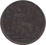 1873 FARTHING ( GVF ) 14 - Farthing - Cambridgeshire Coins