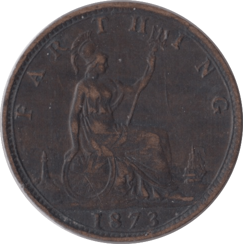 1873 FARTHING ( GVF ) - Farthing - Cambridgeshire Coins