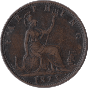 1873 FARTHING ( GVF ) - Farthing - Cambridgeshire Coins