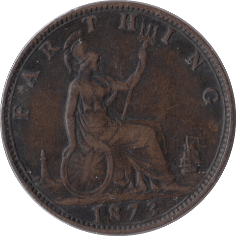 1873 FARTHING ( GVF ) - Farthing - Cambridgeshire Coins