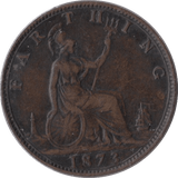 1873 FARTHING ( GVF ) - Farthing - Cambridgeshire Coins